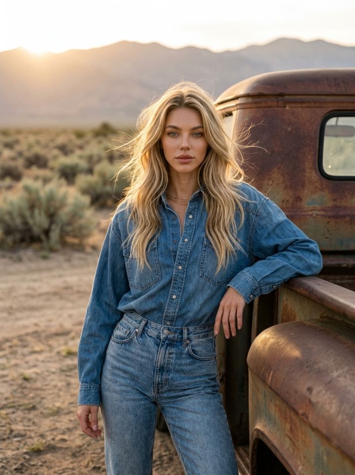 Model confiada jeans mama 80s desert capvespre