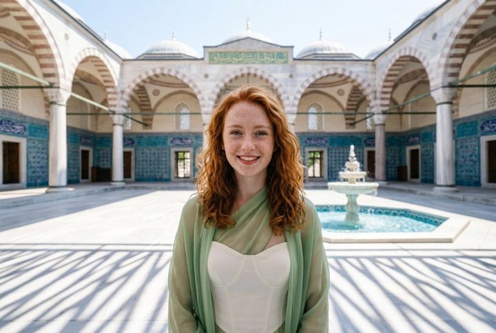 Piastrelle Blu Simmetriche del Cortile della Moschea Sultan Ahmed a Mezzogiorno - Realismo Ultra ...