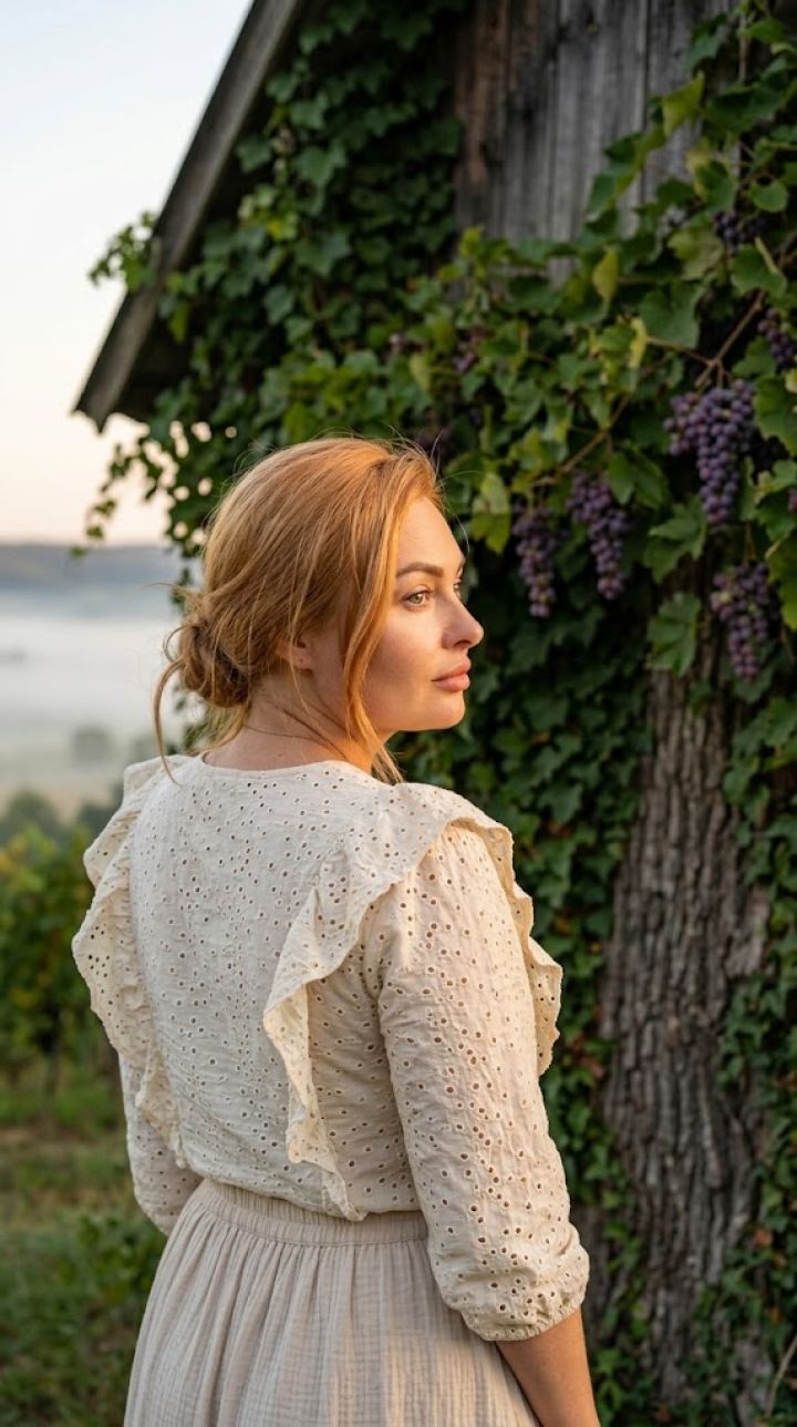 Portret čez ramo: Ivy koča ob sončnem zahodu