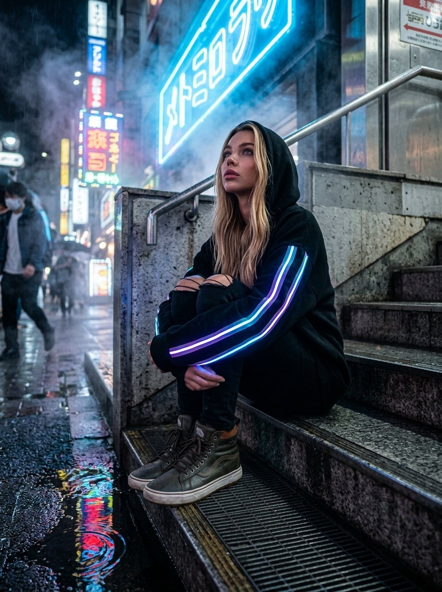 Suite ar Staighre Meitreó faoi Neon Gorm