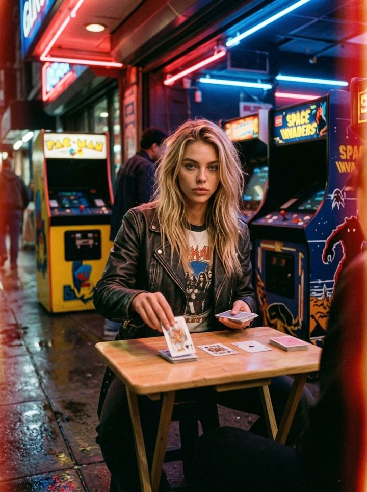 Trapaceiro de Rua Virando Cartas em Arcade