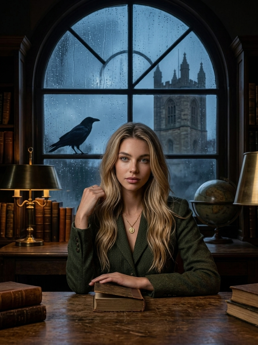 Vitre Pluvieuse & Corbeau sur Tour Universitaire