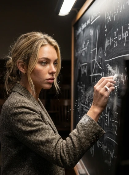 Formula Matematikore në Dërrasë të Zezë - Foto Realiste